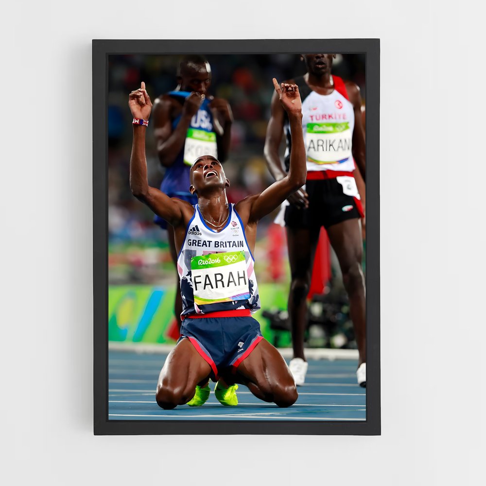 Poster Gold Rush Farah – affiche Athlétisme (vue 2)